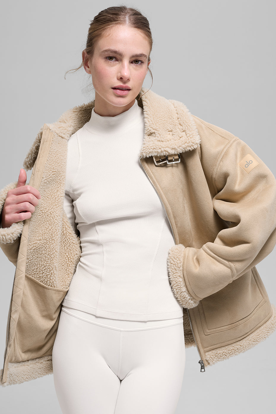 Faux Shearling Grand Jacket - Woodland Tan image 5