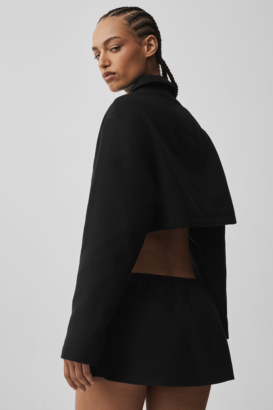 Cropped Fan Favorite Full Zip Jacket - Black image 4