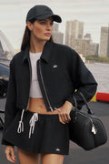 Cropped Fan Favorite Full Zip Jacket - Black image 1