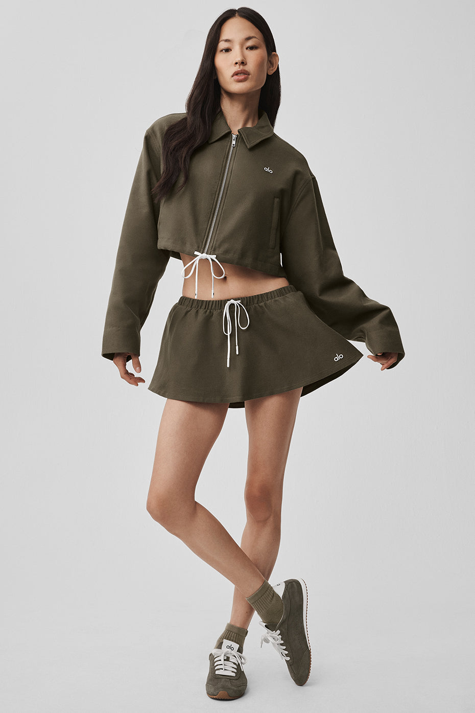 Cropped Fan Favorite Full Zip Jacket - Olive Tree image 5