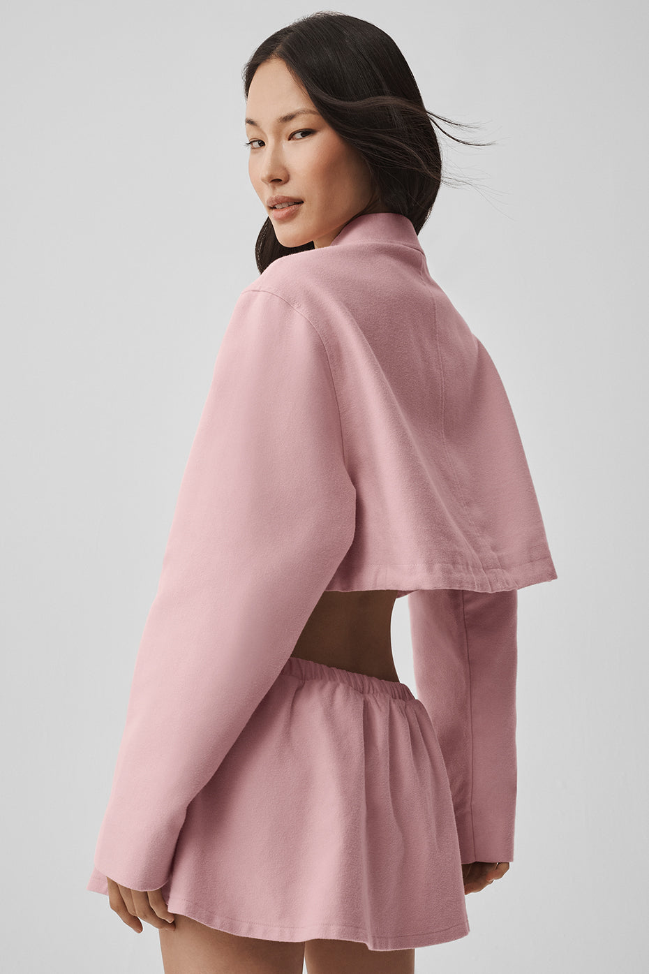 Cropped Fan Favorite Full Zip Jacket - Vintage Pink image 4