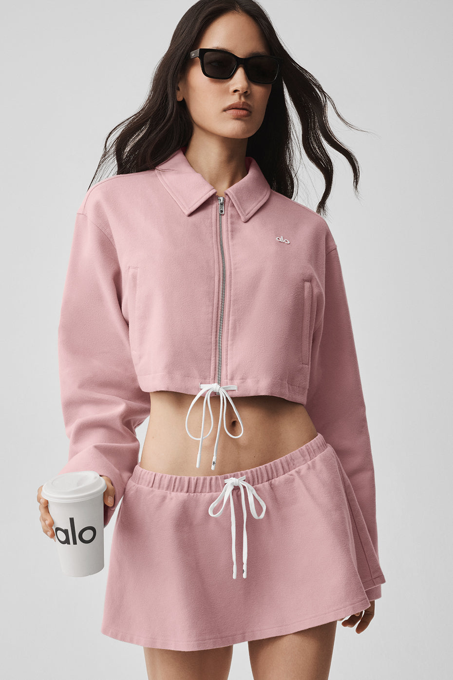 Cropped Fan Favorite Full Zip Jacket - Vintage Pink image 3