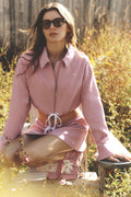 Cropped Fan Favorite Full Zip Jacket - Vintage Pink image 1