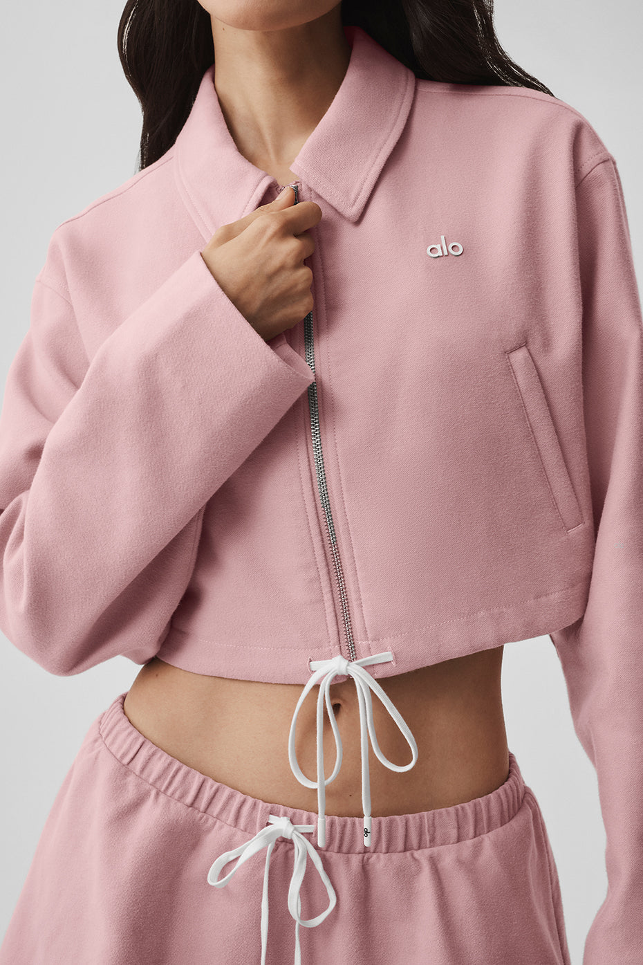 Cropped Fan Favorite Full Zip Jacket - Vintage Pink image 5