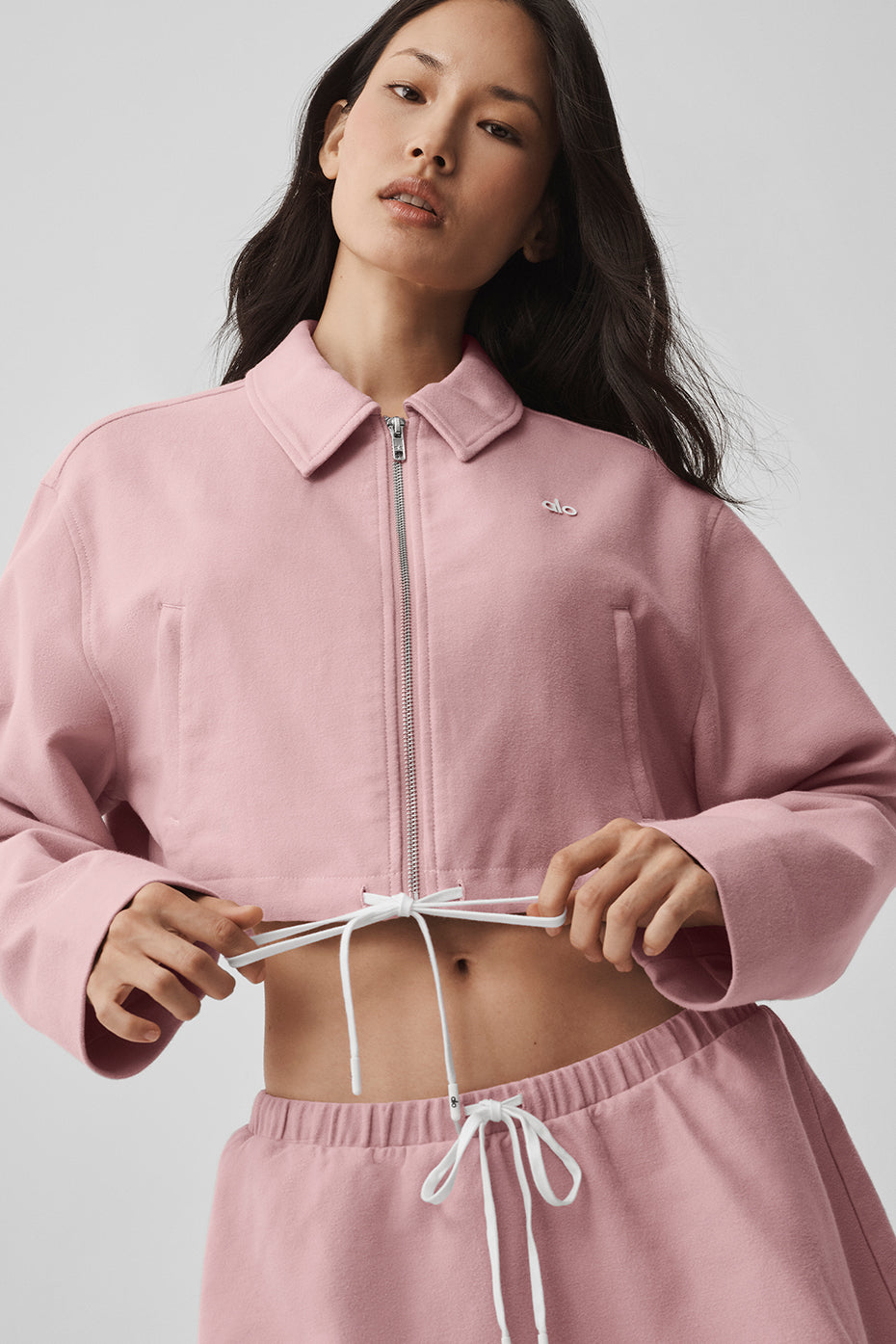 Cropped Fan Favorite Full Zip Jacket - Vintage Pink image 2
