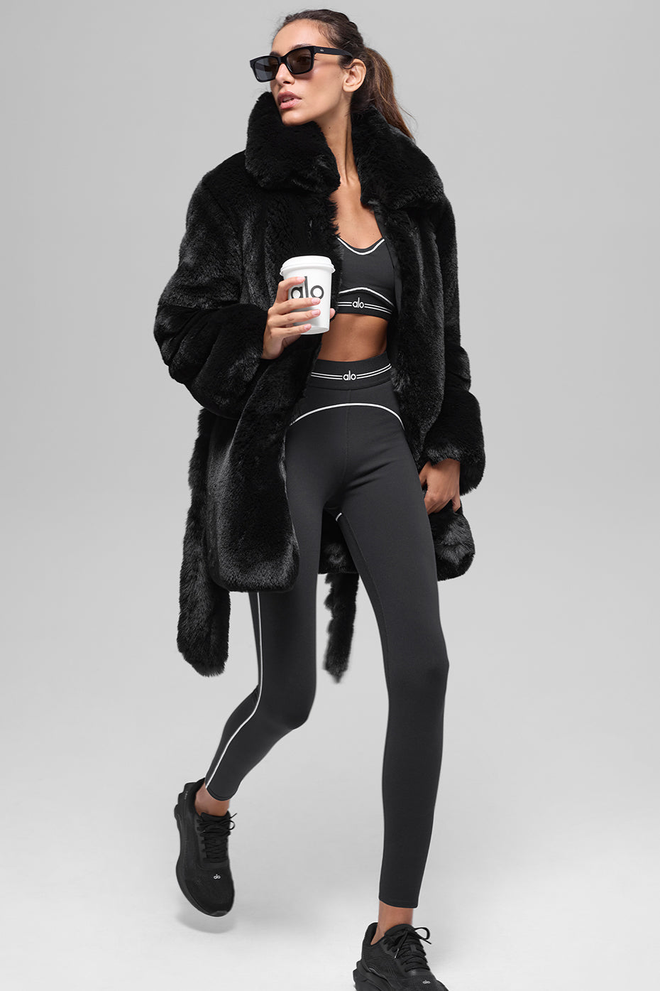 Faux Fur Starstruck Coat - Black image 5