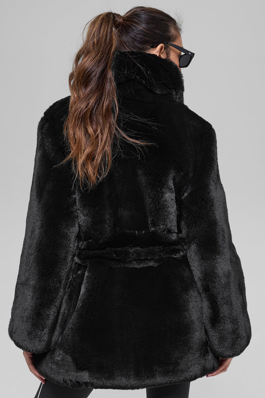 Faux Fur Starstruck Coat - Black image 3