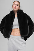 Faux Fur Allure Jacket - Black image 1