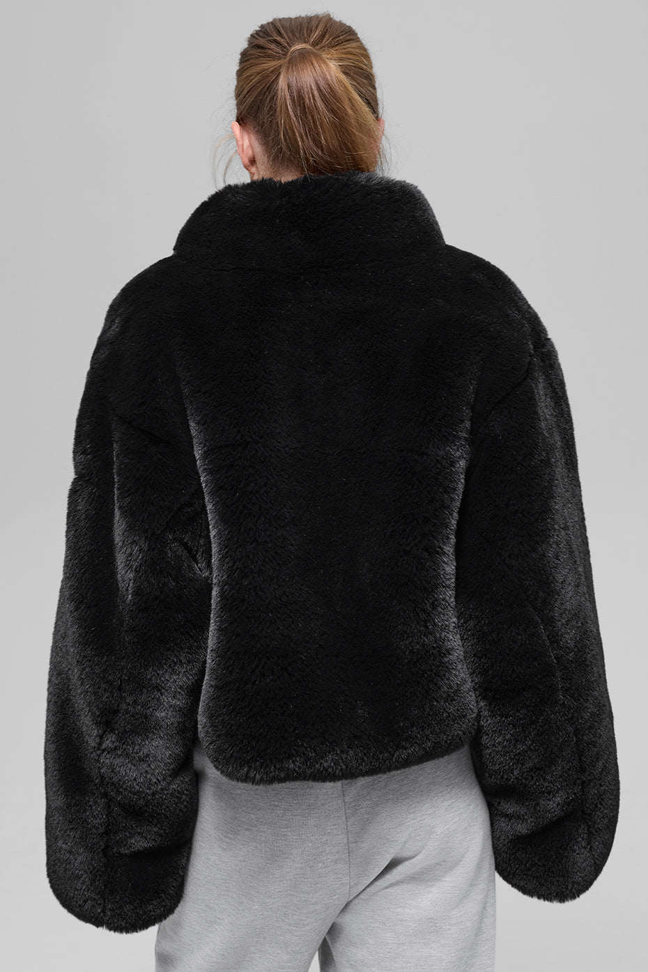 Faux Fur Allure Jacket - Black image 3