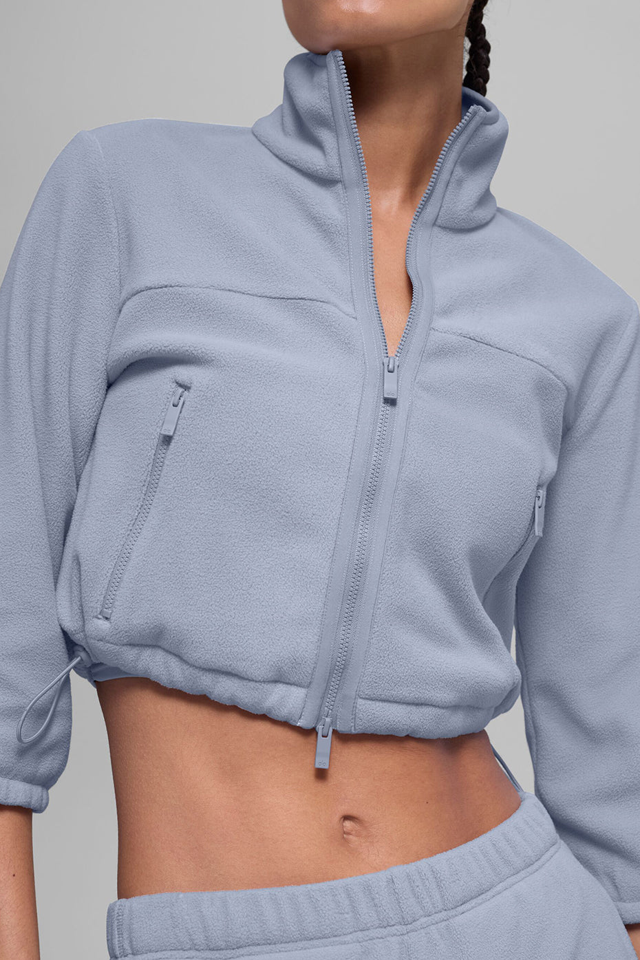Polar Fleece Retreat Cropped Jacket - Winter Frost image 4