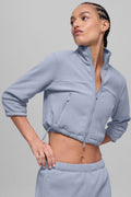 Polar Fleece Retreat Cropped Jacket - Winter Frost image 1
