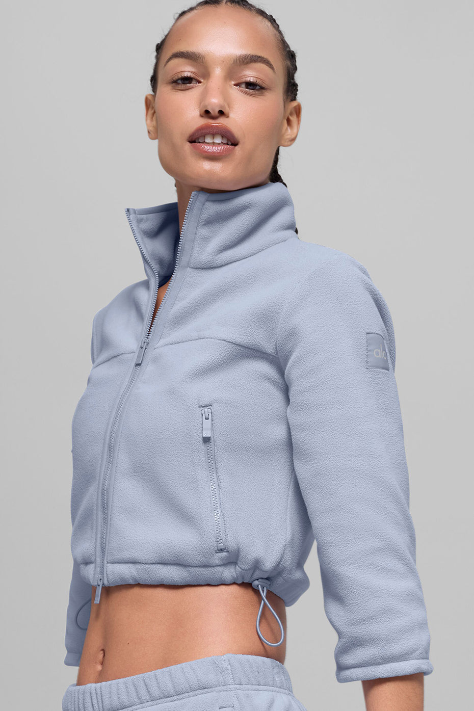 Polar Fleece Retreat Cropped Jacket - Winter Frost image 3