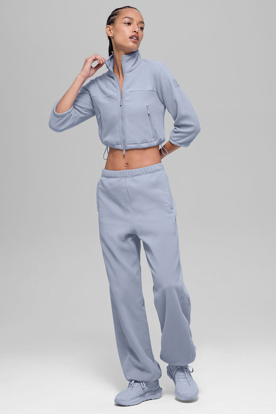 Polar Fleece Retreat Cropped Jacket - Winter Frost image 5