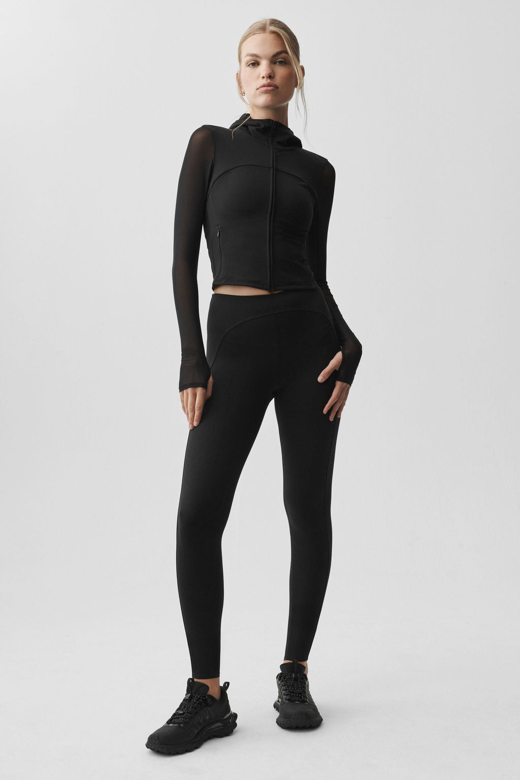 ALO Softsculpt Superset Full Zip Jacket - Black image 5