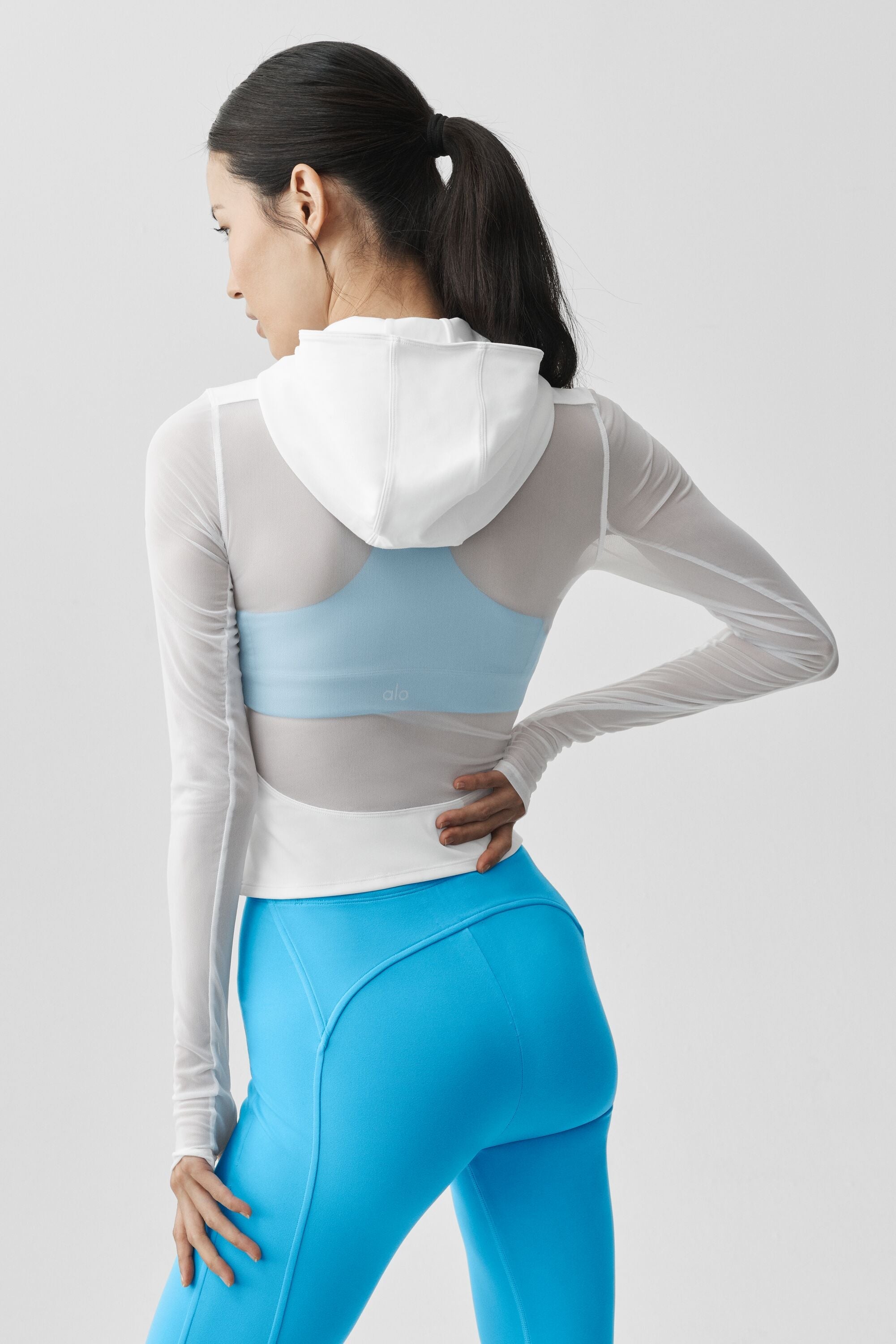 ALO Softsculpt Superset Full Zip Jacket - White image 2