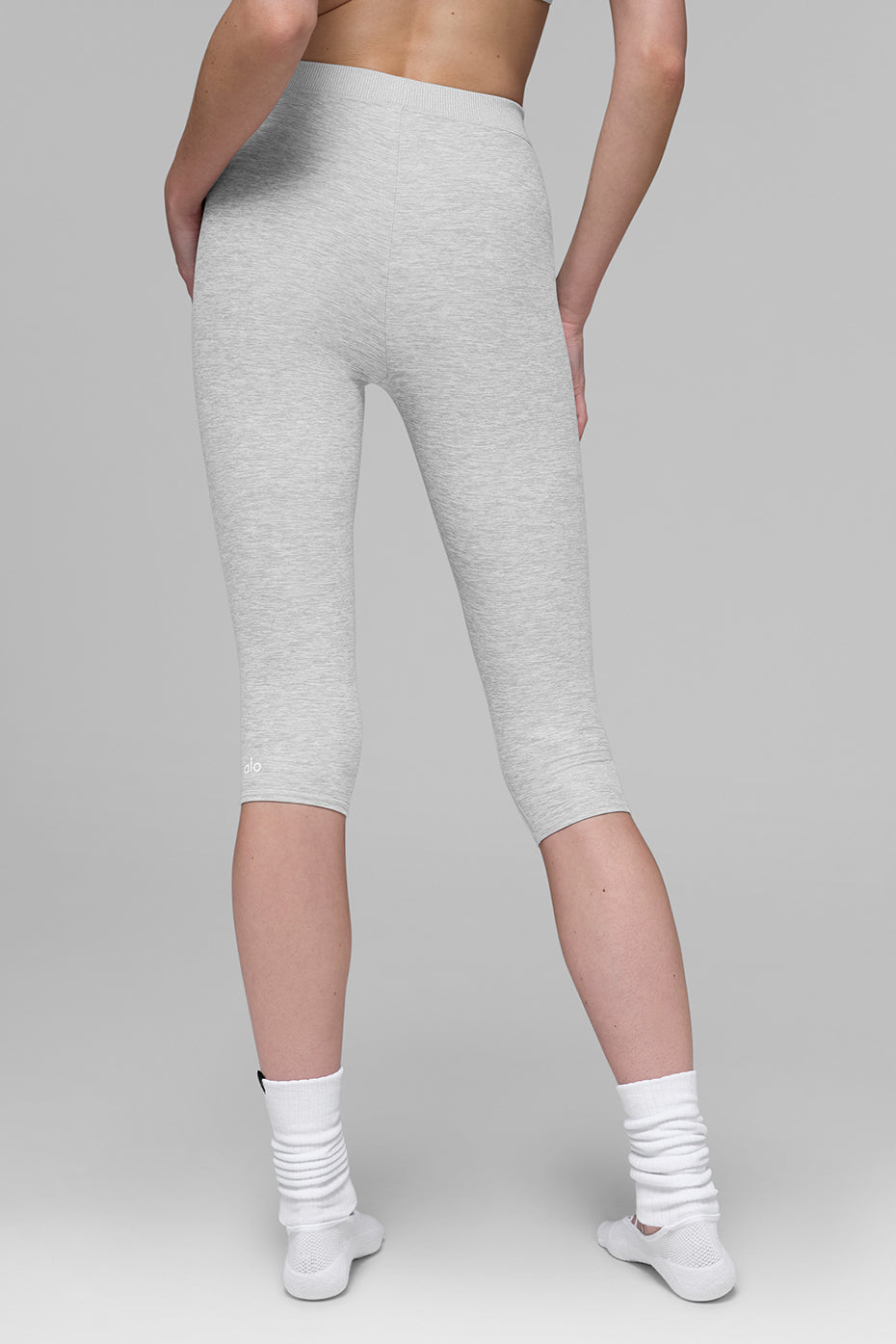Alosoft High-Waist Iconic 90's Capri - Athletic Heather Grey image 2
