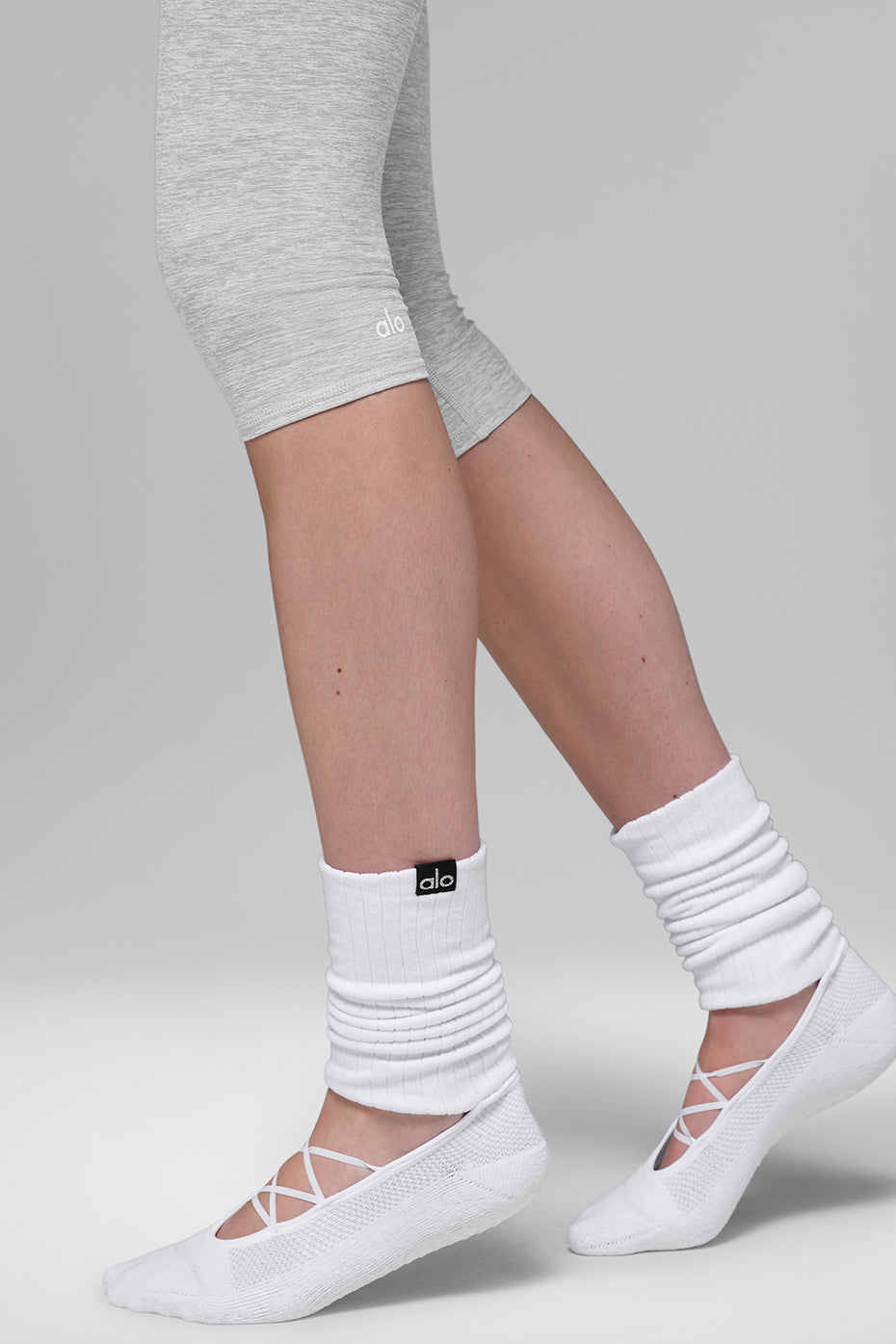 Alosoft High-Waist Iconic 90's Capri - Athletic Heather Grey image 4