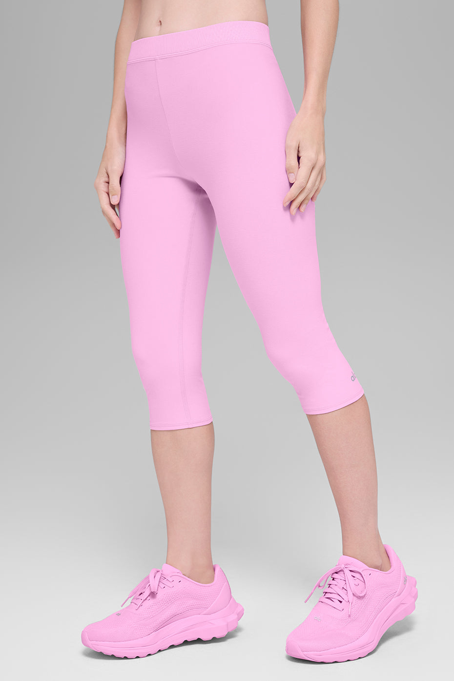 Alosoft High-Waist Iconic 90's Capri - Candy Heart Pink image 2