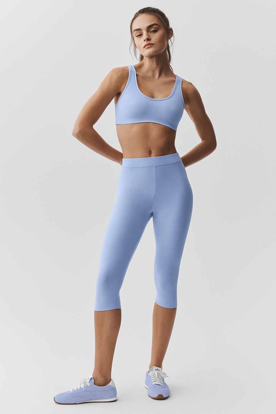 Alosoft High-Waist Iconic 90's Capri - Light Provence Blue image 4
