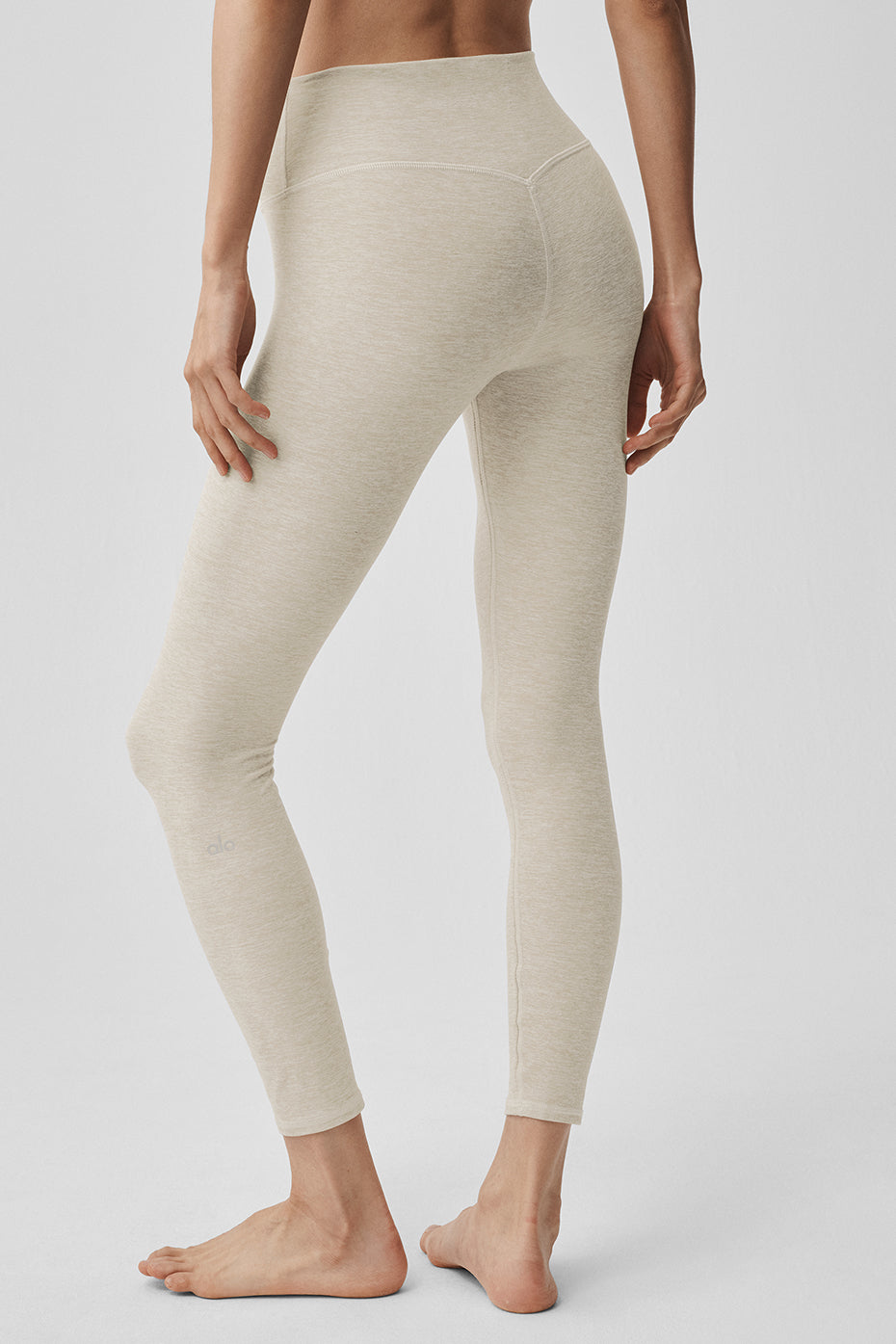 Alosoft High-Waist 7/8 Highlight Legging - Oatmeal Heather image 2