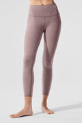 Alosoft High-Waist 7/8 Highlight Legging - Dark Pink Quartz Heather image 1