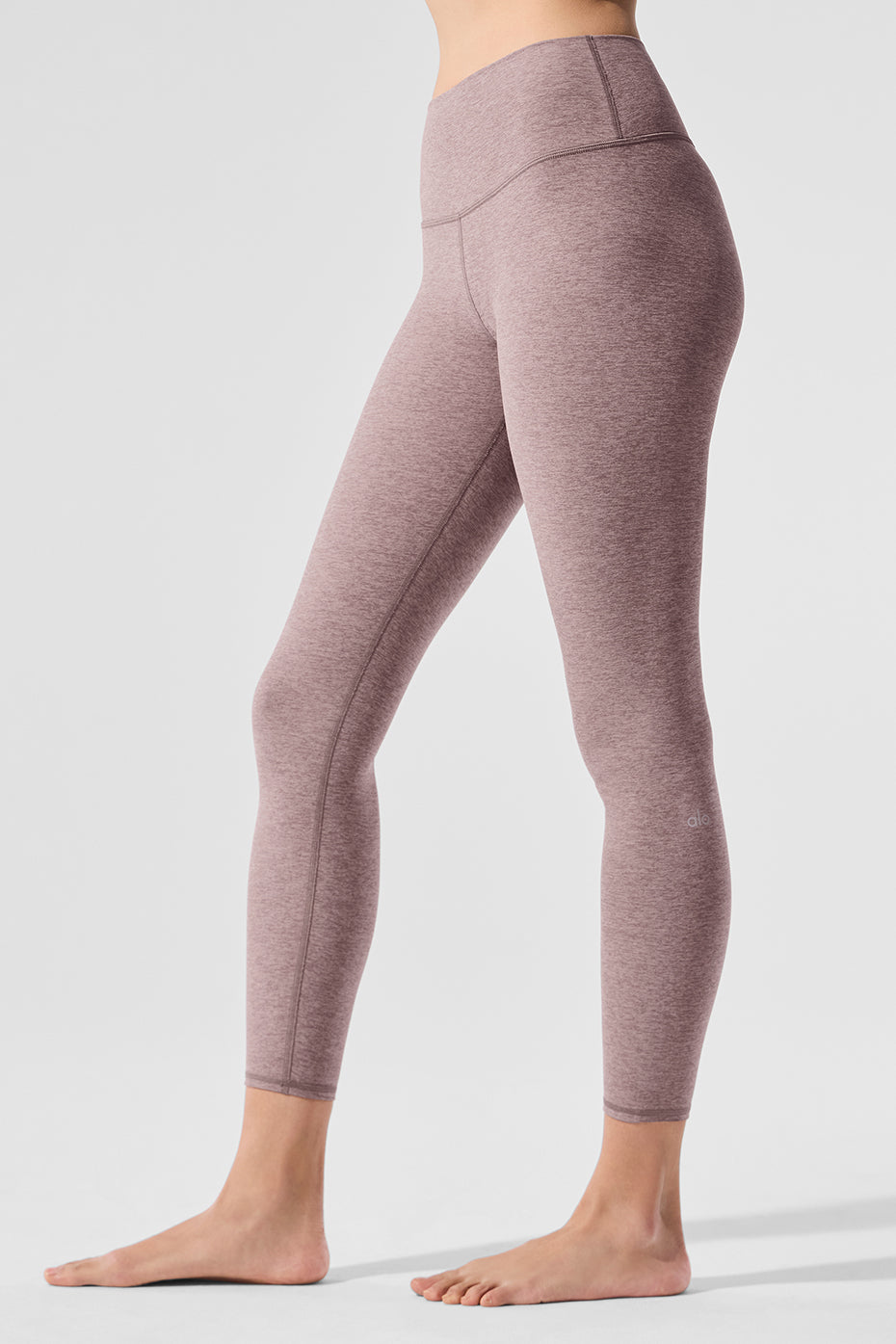 Alosoft High-Waist 7/8 Highlight Legging - Dark Pink Quartz Heather image 4