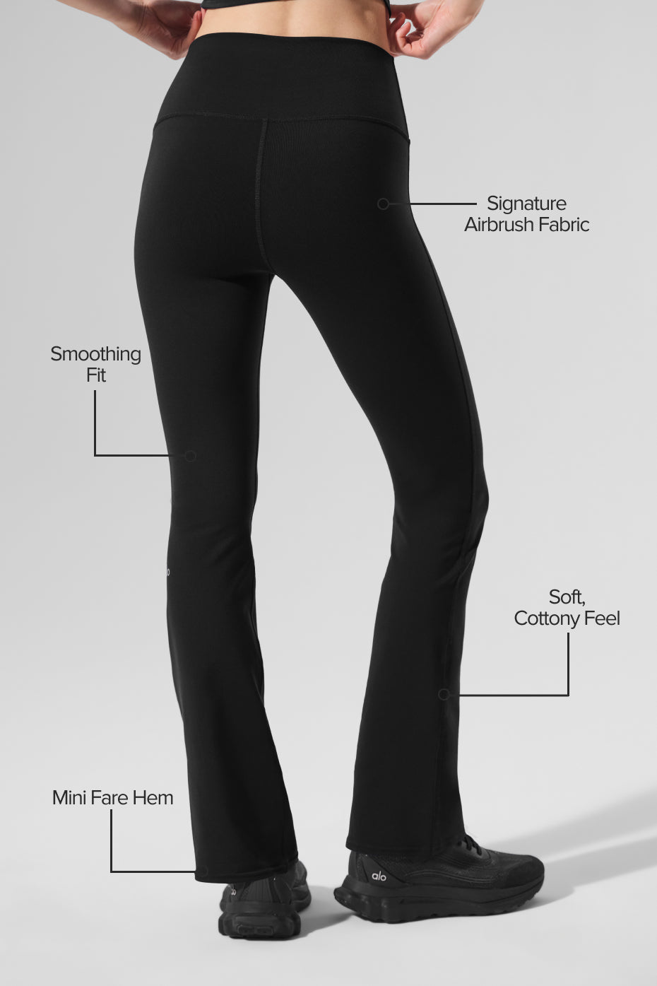 Airbrush High-Waist 7/8 Bootcut Legging - Black image 2