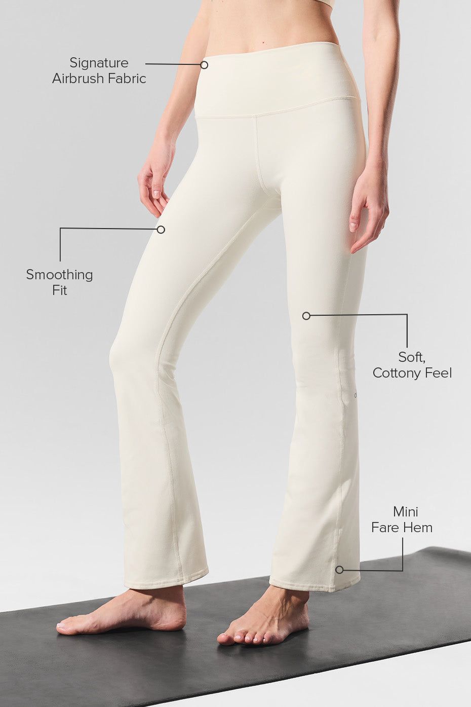 Airbrush High-Waist 7/8 Bootcut Legging - Ivory image 2
