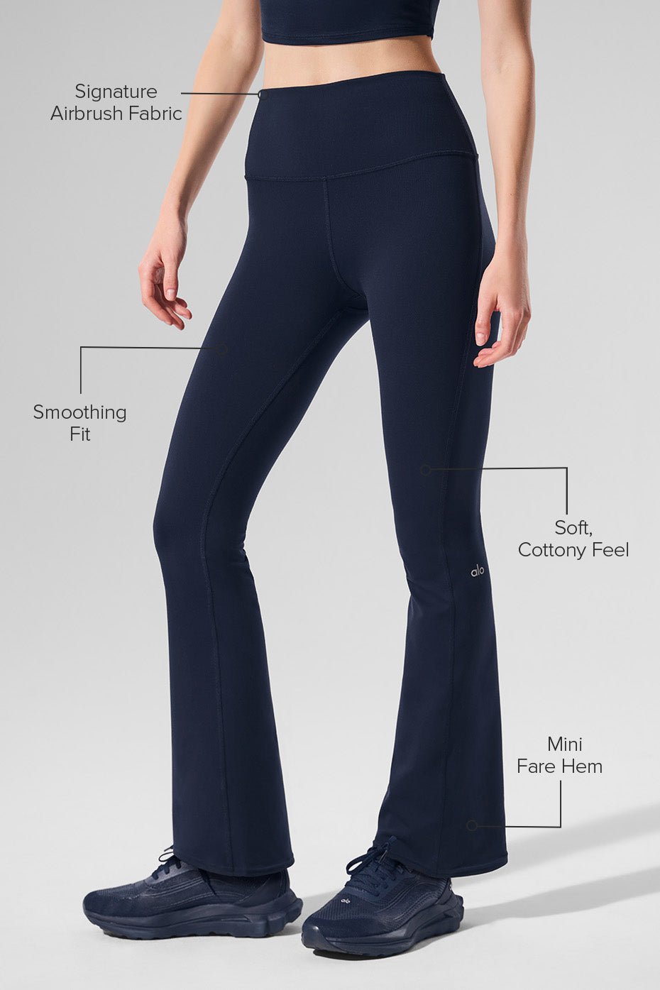 Airbrush High-Waist 7/8 Bootcut Legging - Navy image 2