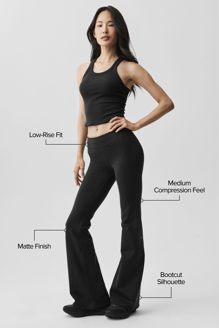 Airbrush Low-Rise Bootcut Legging - Black image 2