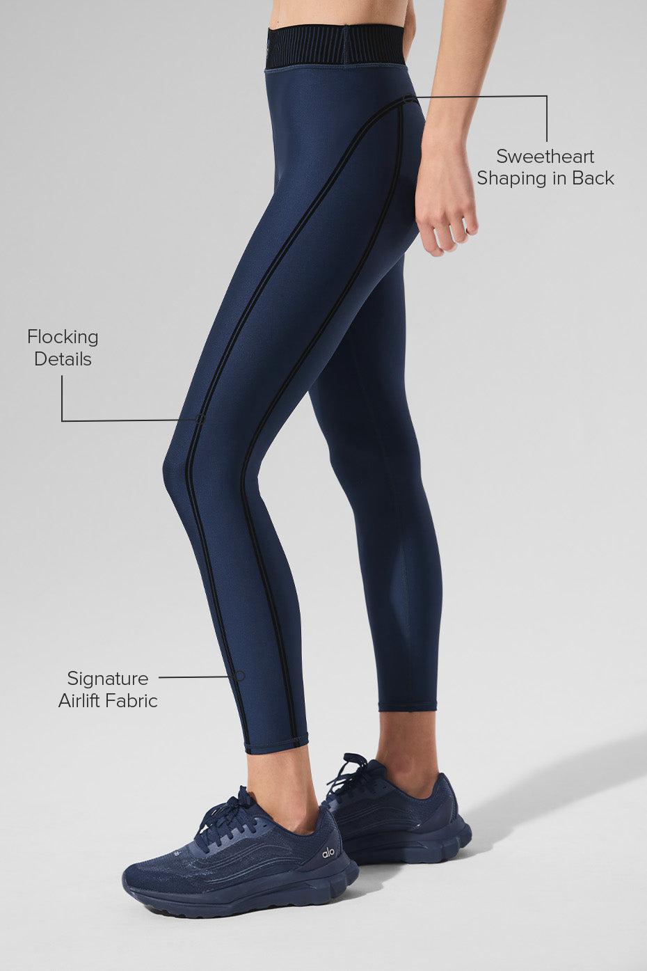 Airlift High-Waist 7/8 Line Up Legging - Navy image 2