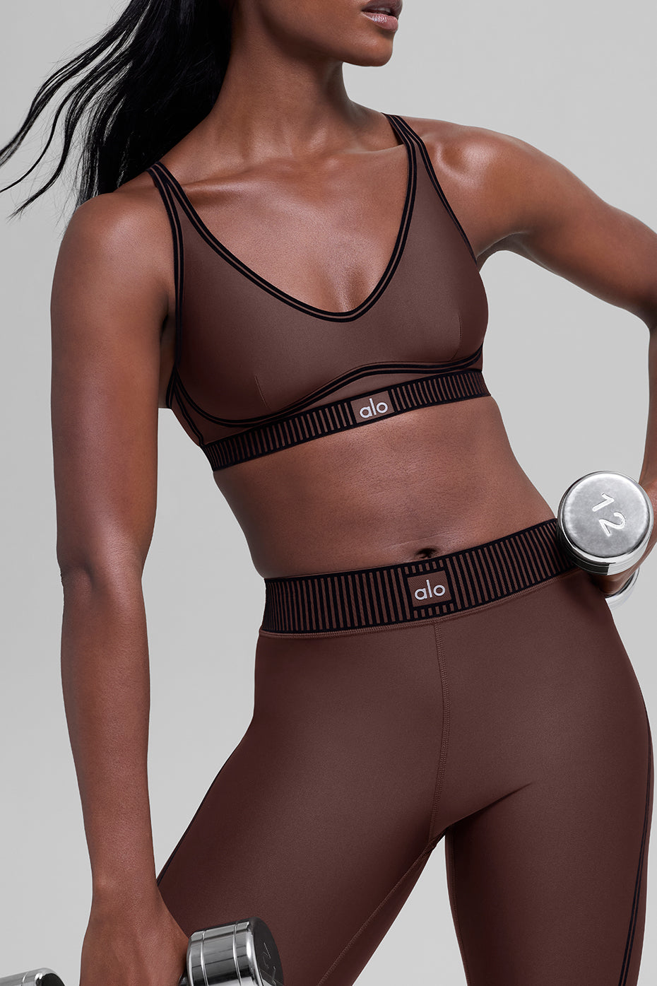Airlift High-Waist 7/8 Line Up Legging - Brownstone image 3
