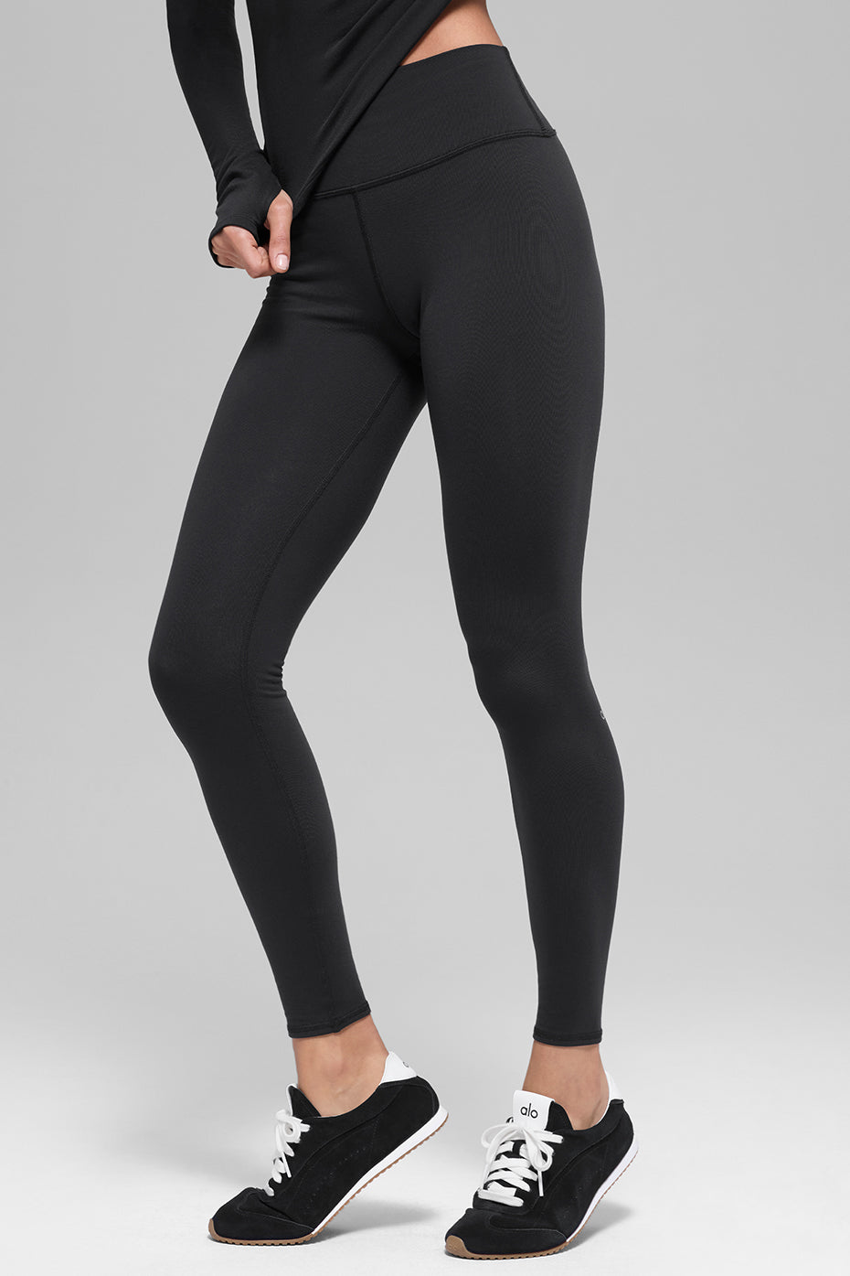 Airbrush Winter Warm High-Waist Nocturne Legging - Black image 1