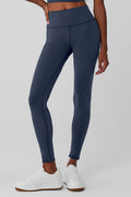 Airbrush Winter Warm High-Waist Nocturne Legging - Navy image 1