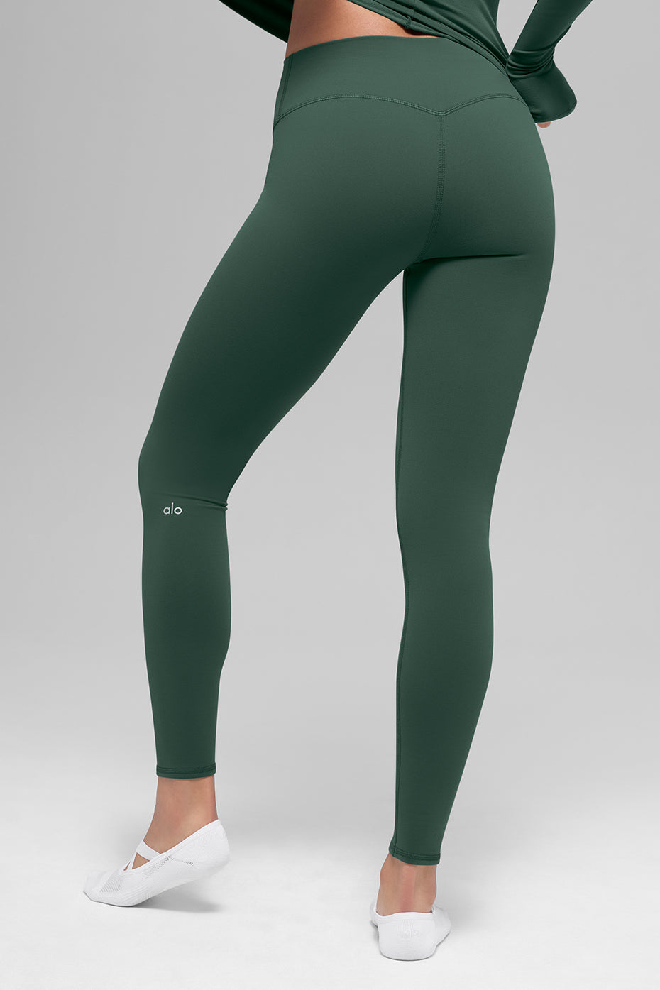 Airbrush Winter Warm High-Waist Nocturne Legging - Clover Green image 2