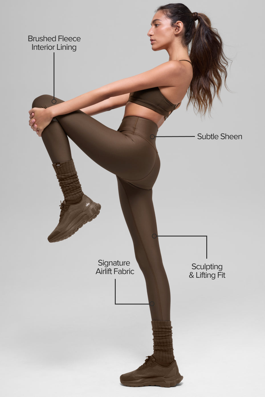 Airlift Winter Warm High-Waist Legging - Espresso image 2