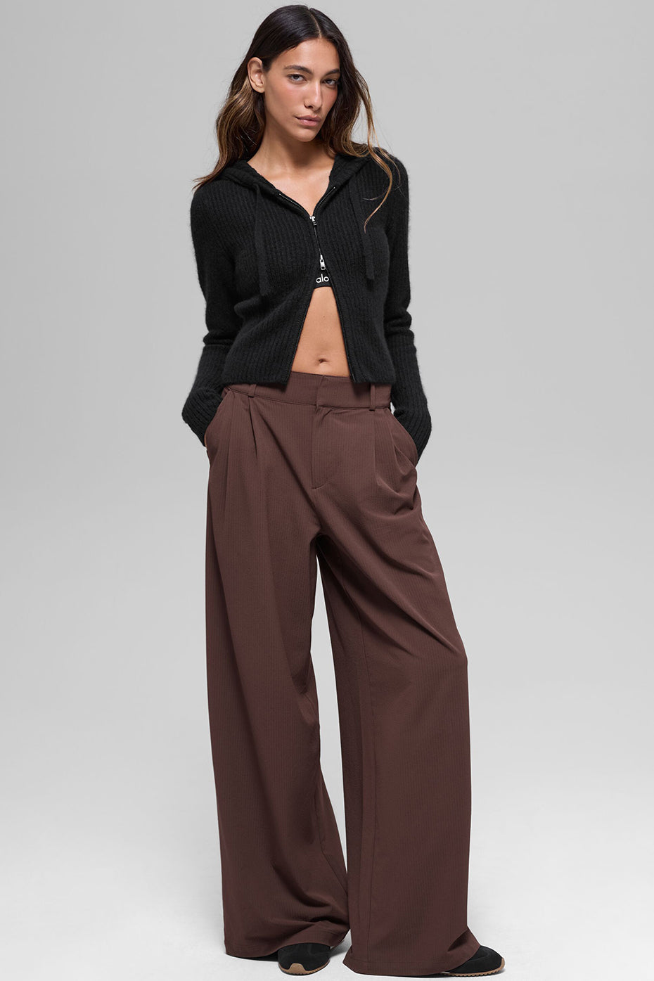 High-Waist Dreamscape Trouser (Long) - Brownstone image 1