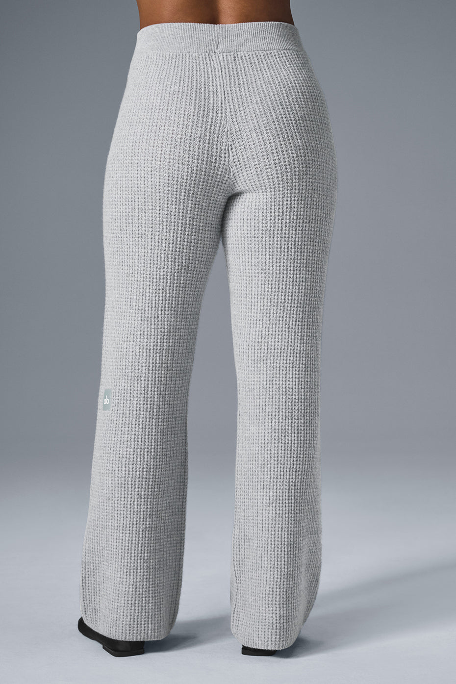 Cashmere High-Waist Plush Waffle Pant - Athletic Heather Grey image 3