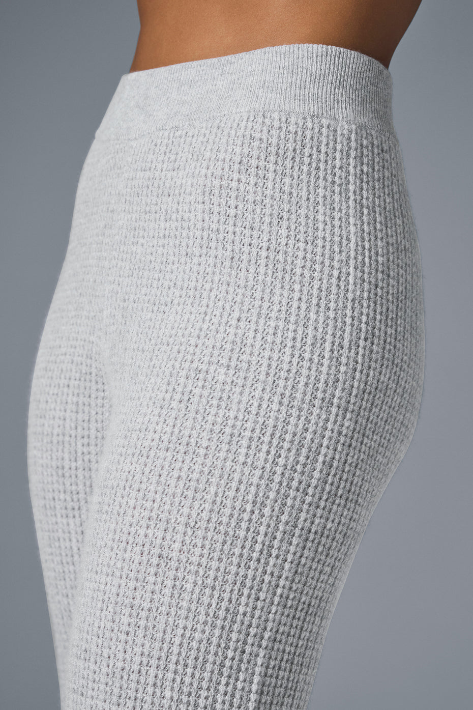 Cashmere High-Waist Plush Waffle Pant - Athletic Heather Grey image 4
