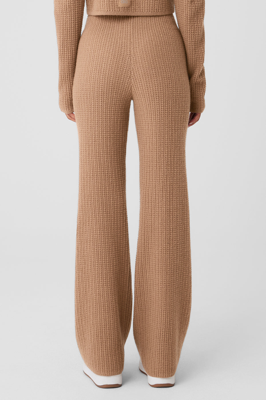 Cashmere High-Waist Plush Waffle Pant - Toasted Almond image 3