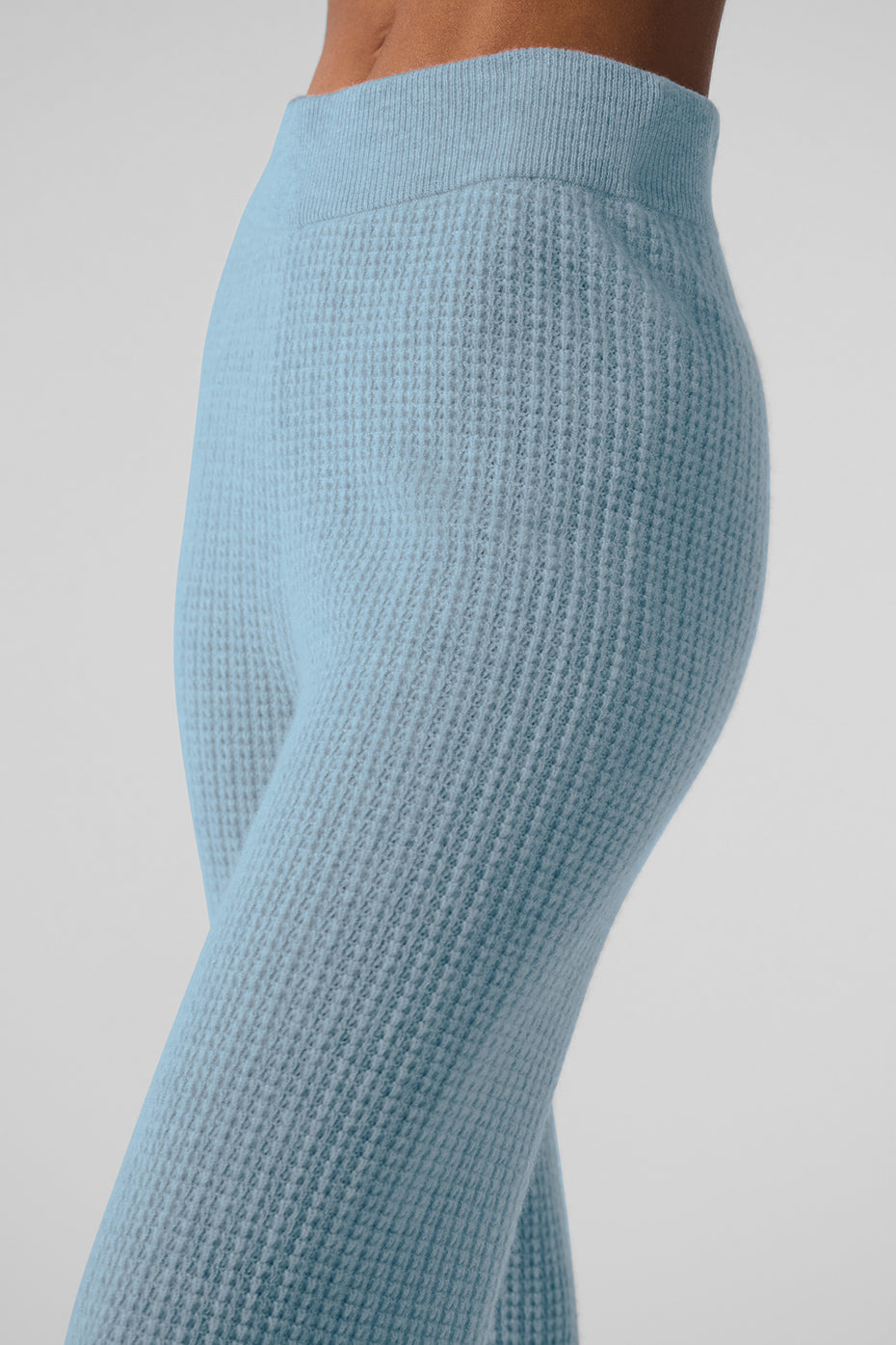 Cashmere High-Waist Plush Waffle Pant - Celestial Blue Heather image 2
