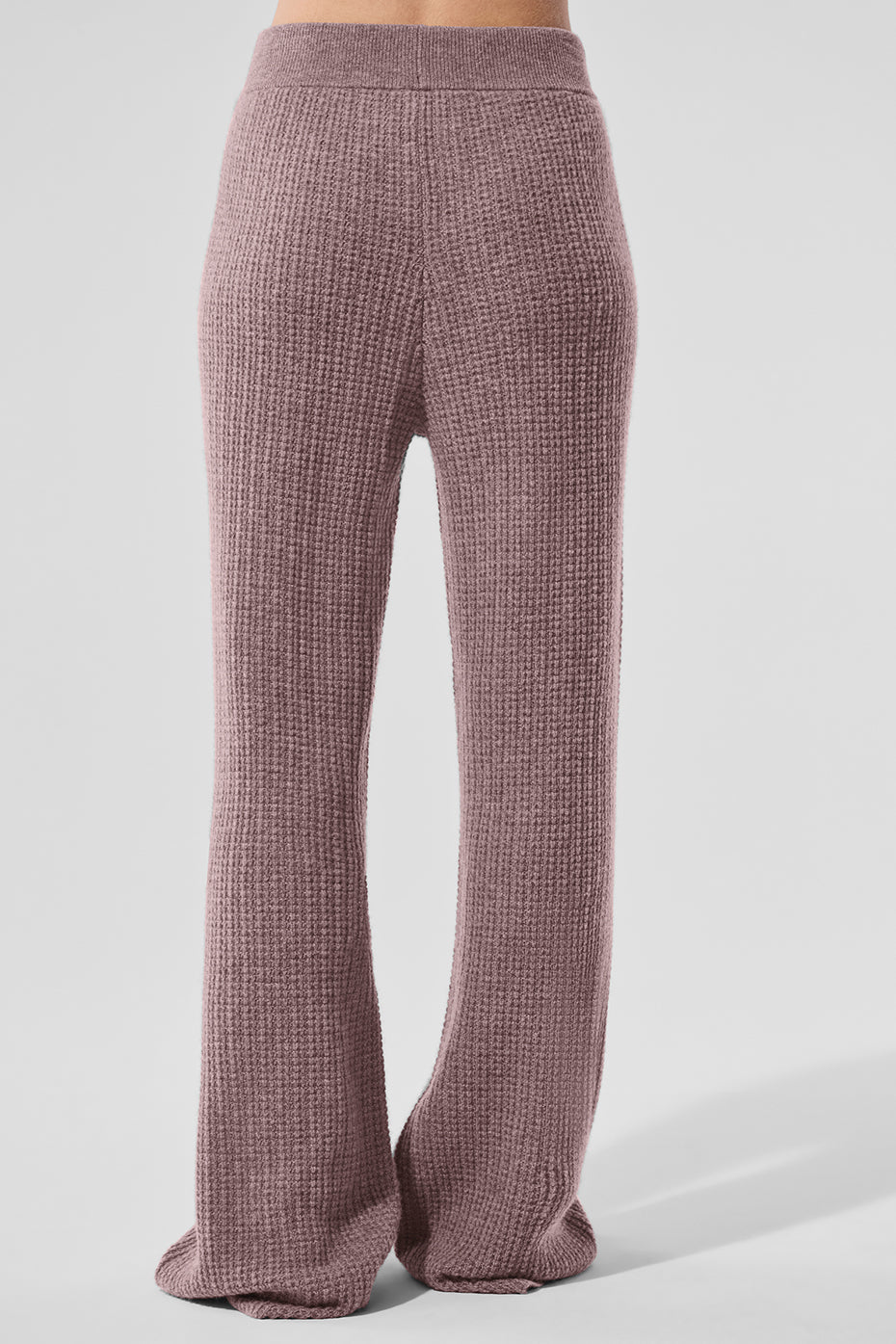 Cashmere High-Waist Plush Waffle Pant - Mushroom Heather image 3
