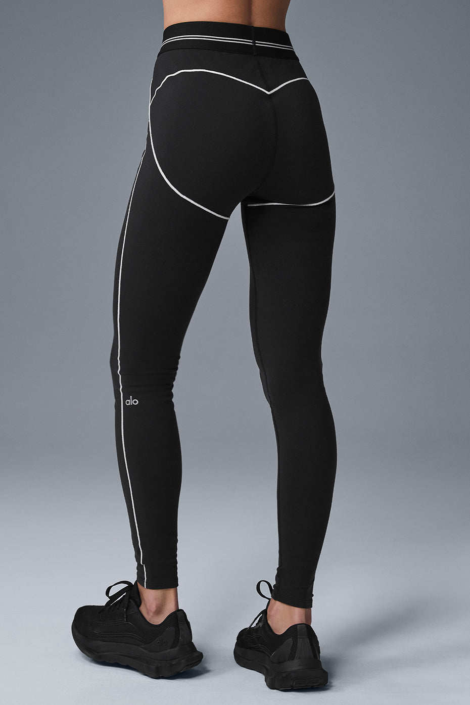 Airbrush High-Waist Heart Throb Legging - Black/White image 5