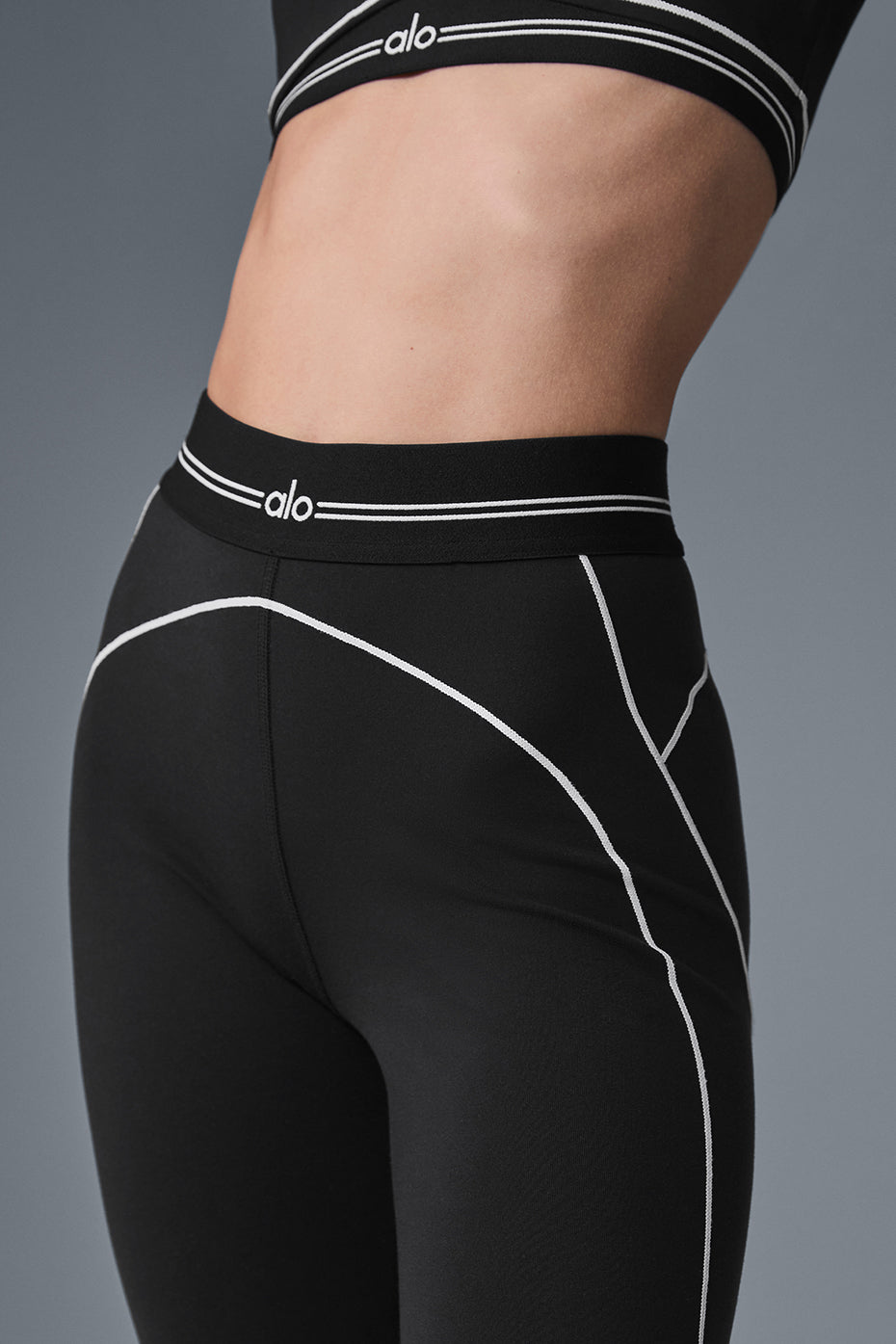 Airbrush High-Waist Heart Throb Legging - Black/White image 6