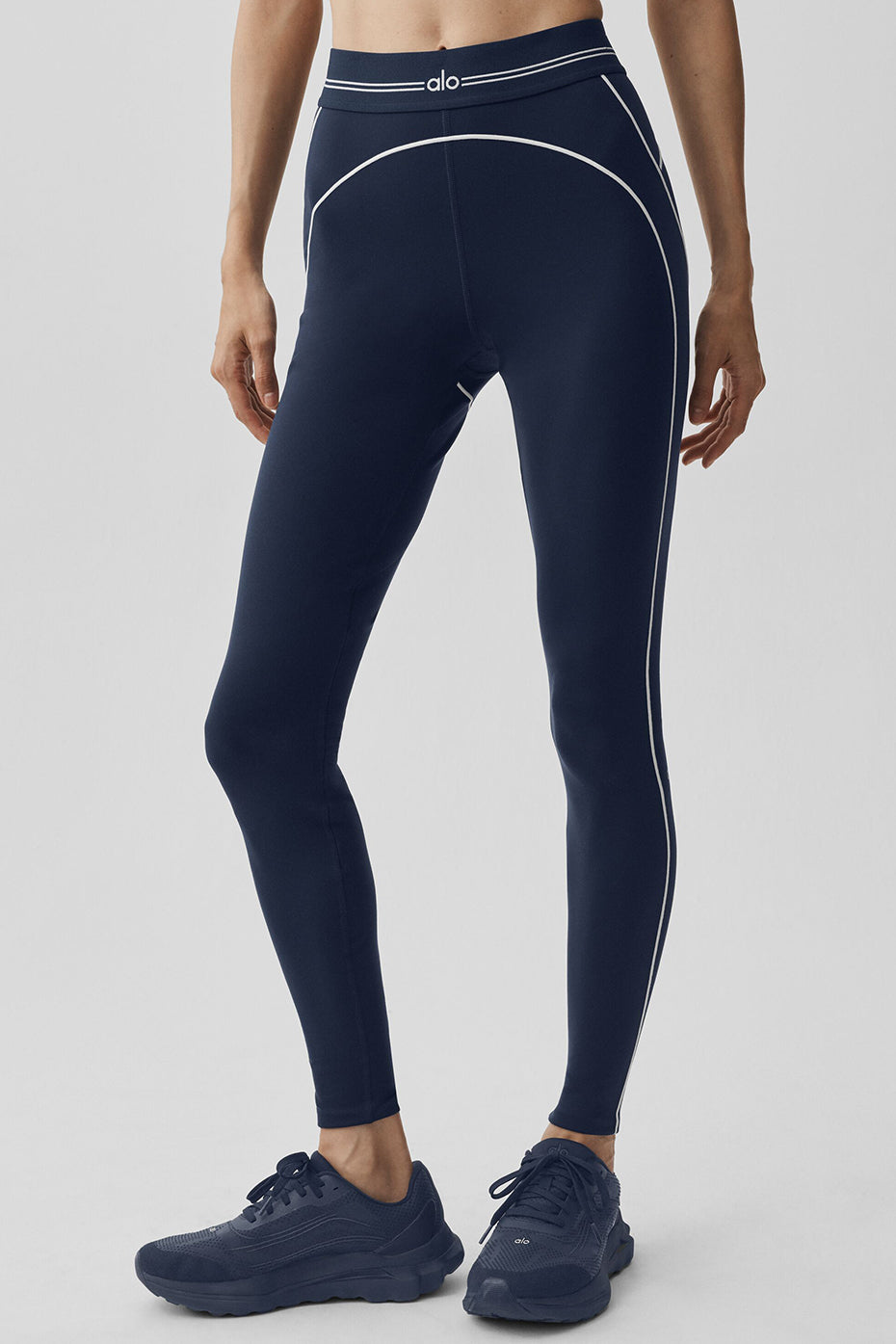 Airbrush High-Waist Heart Throb Legging - Navy/White image 3