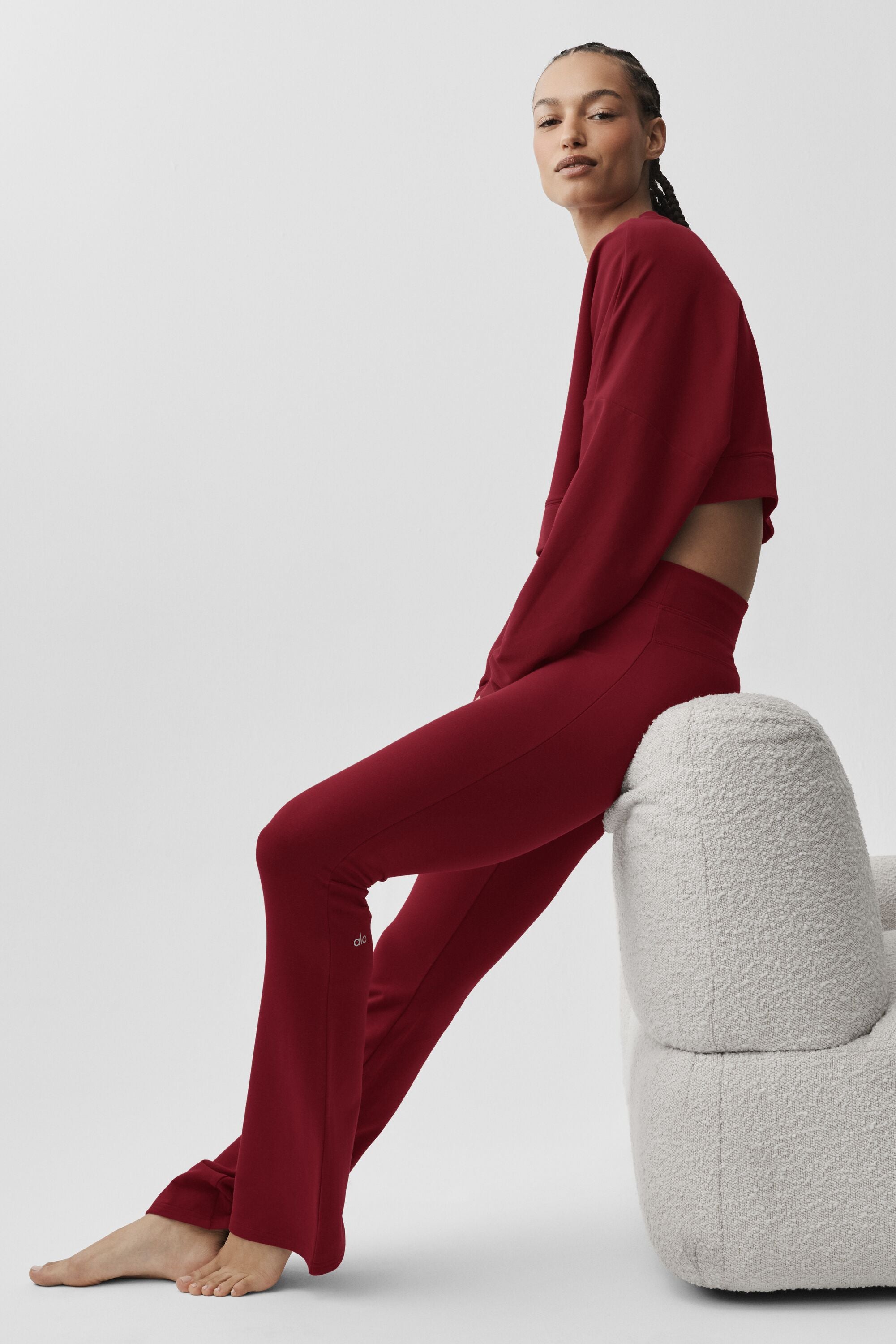 Sway Bootcut Sweatpant - Summer Romance Red image 5