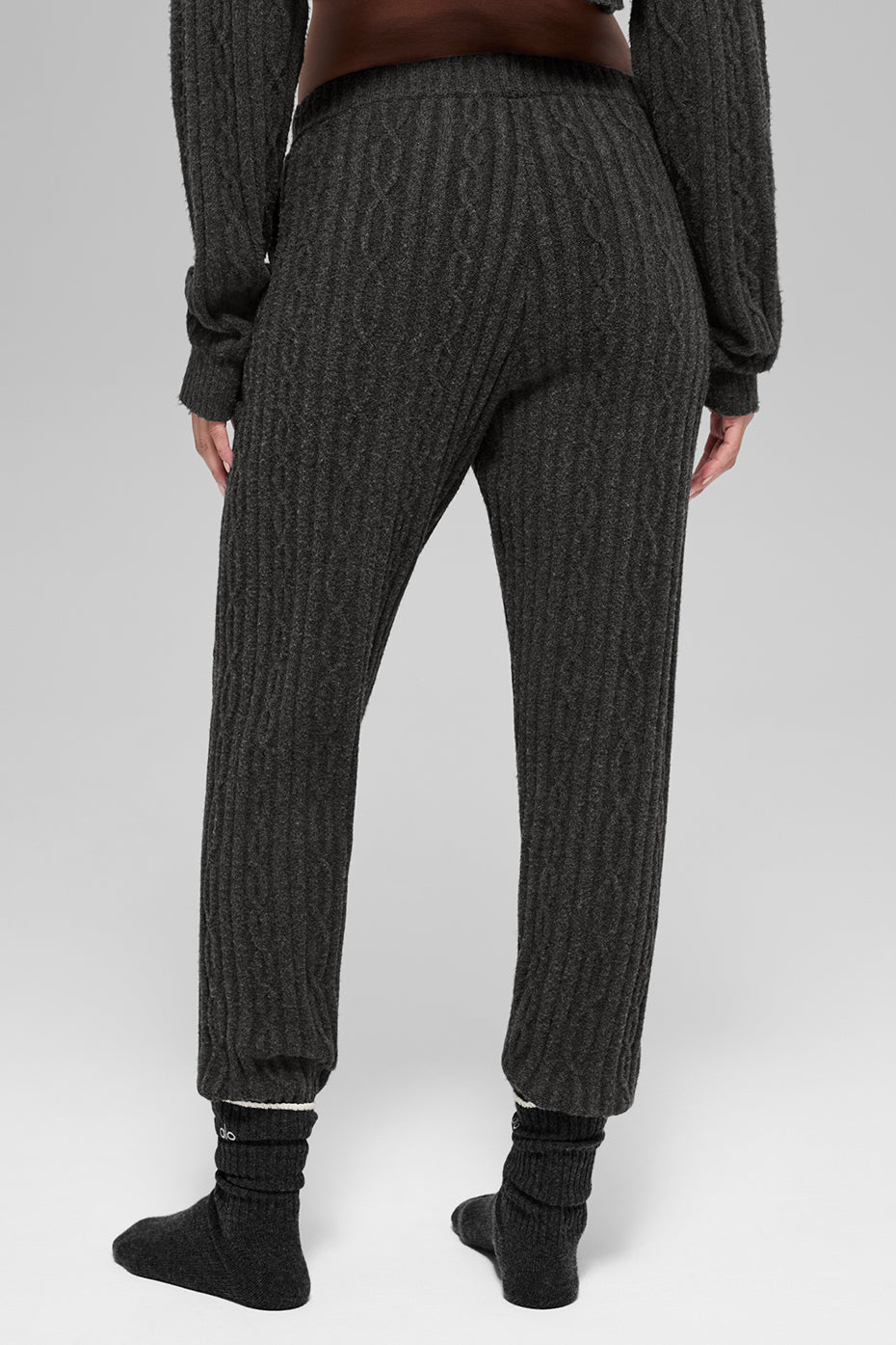 Cable Knit Winter Bliss Pant - Dark Heather Grey image 4