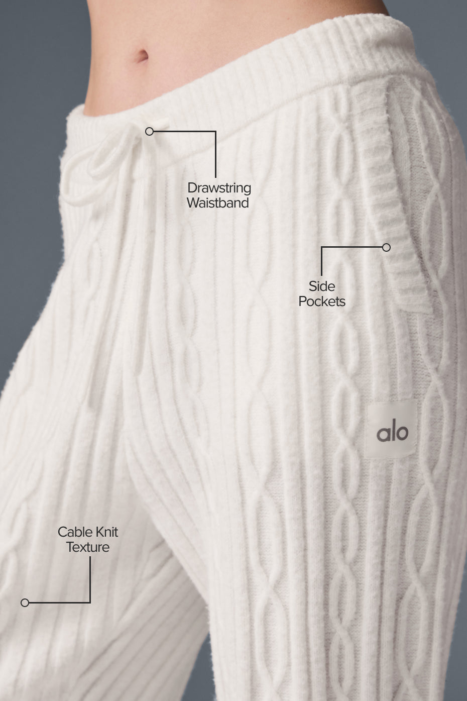 Cable Knit Winter Bliss Pant - Ivory image 2