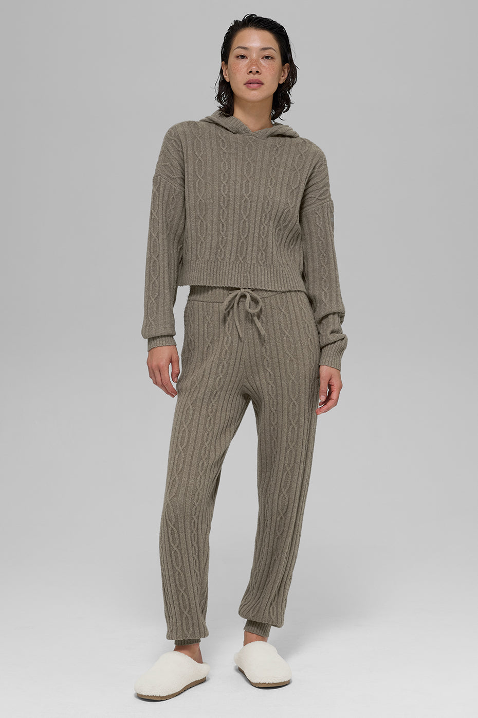 Cable Knit Winter Bliss Pant - Light Cocoa image 5