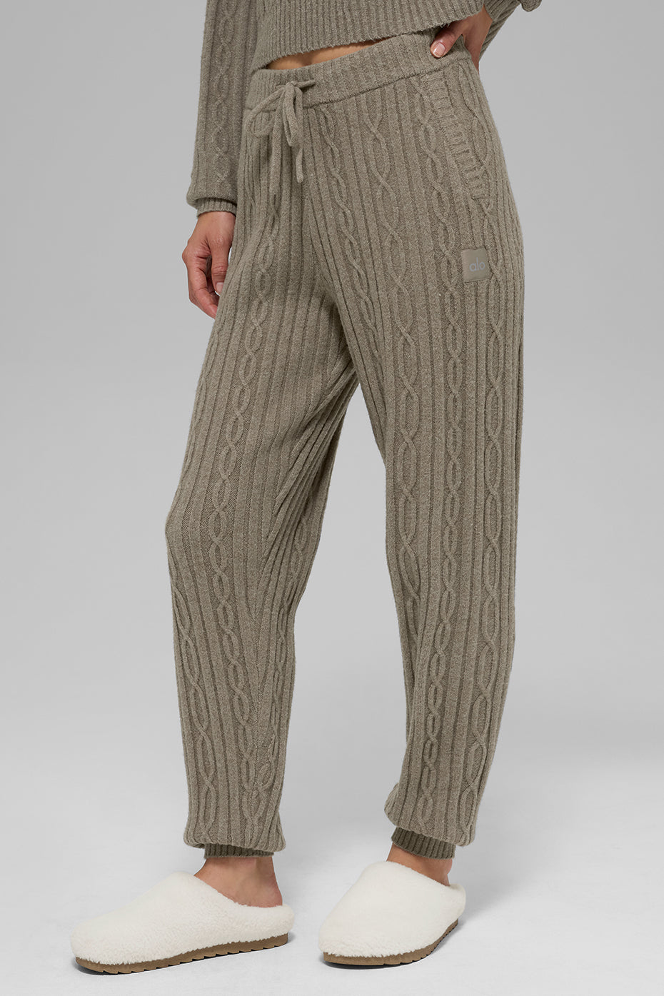Cable Knit Winter Bliss Pant - Light Cocoa image 3